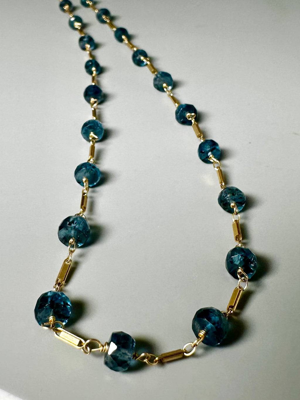 Blue Moss Kyanite Necklace