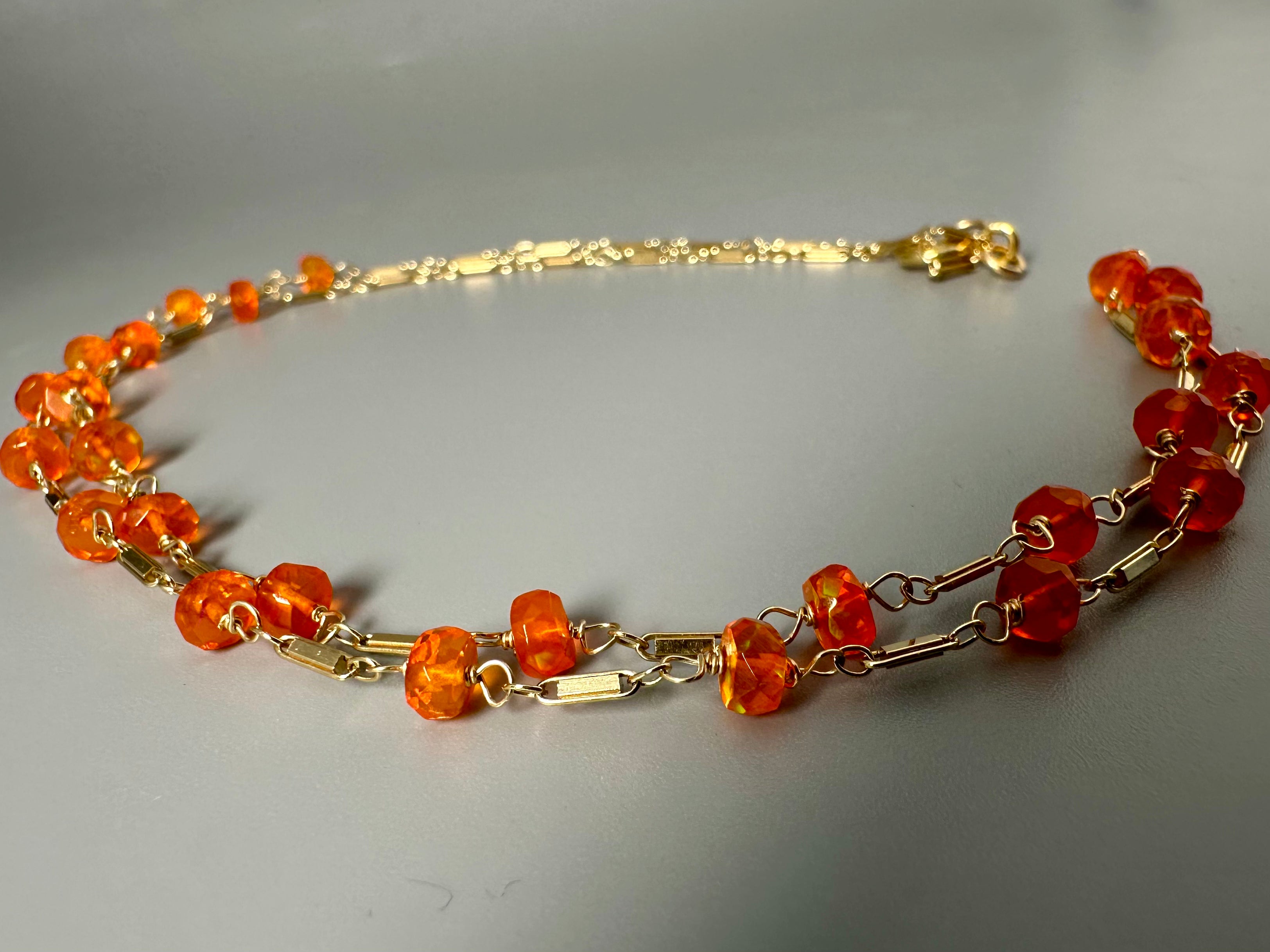 Fire Ethiopian Opal Layering Necklace