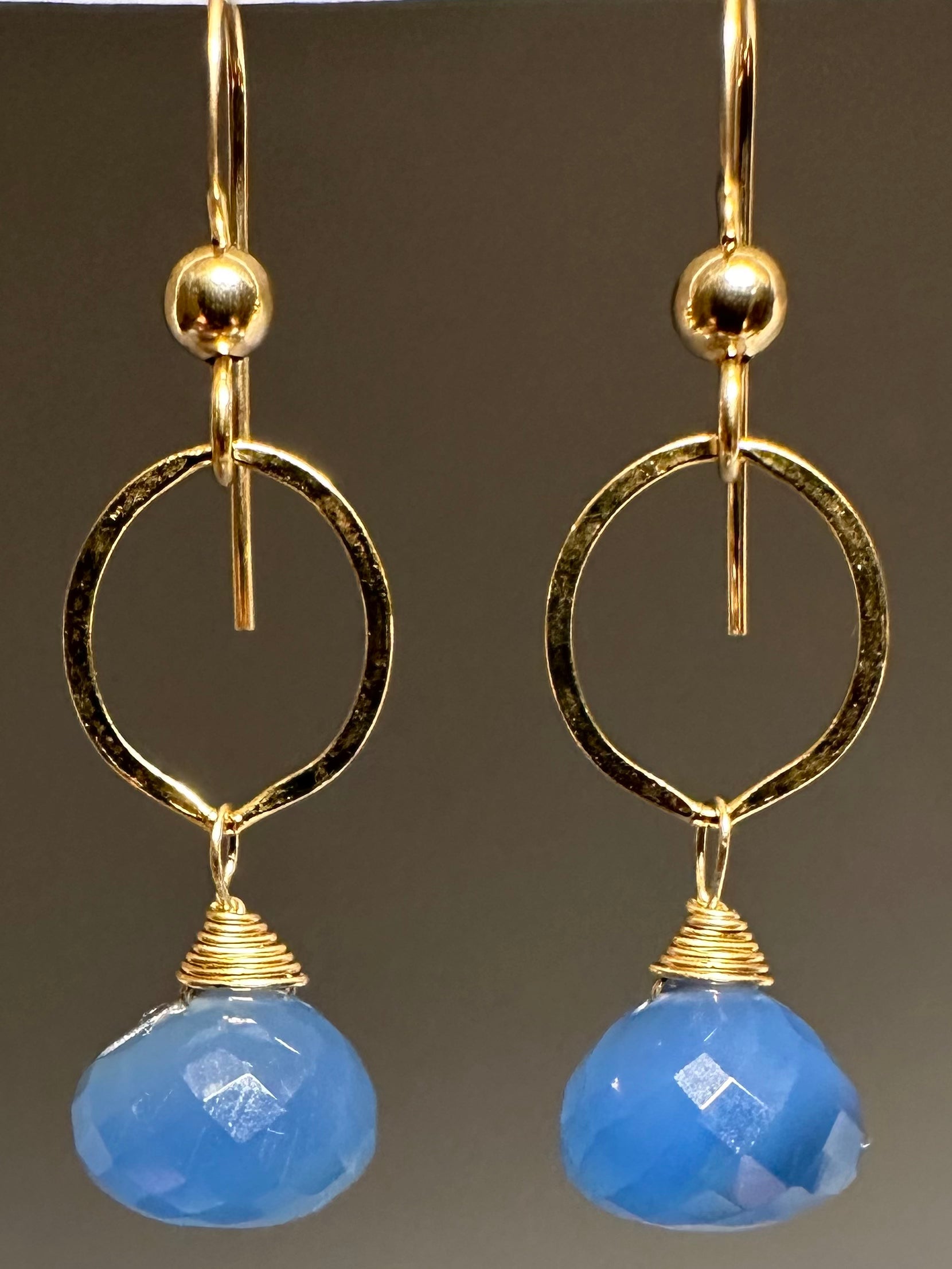 Pair of Blue Chalcedony Earrings
