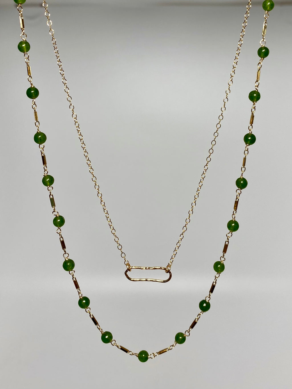 Jade Double Chain Necklace