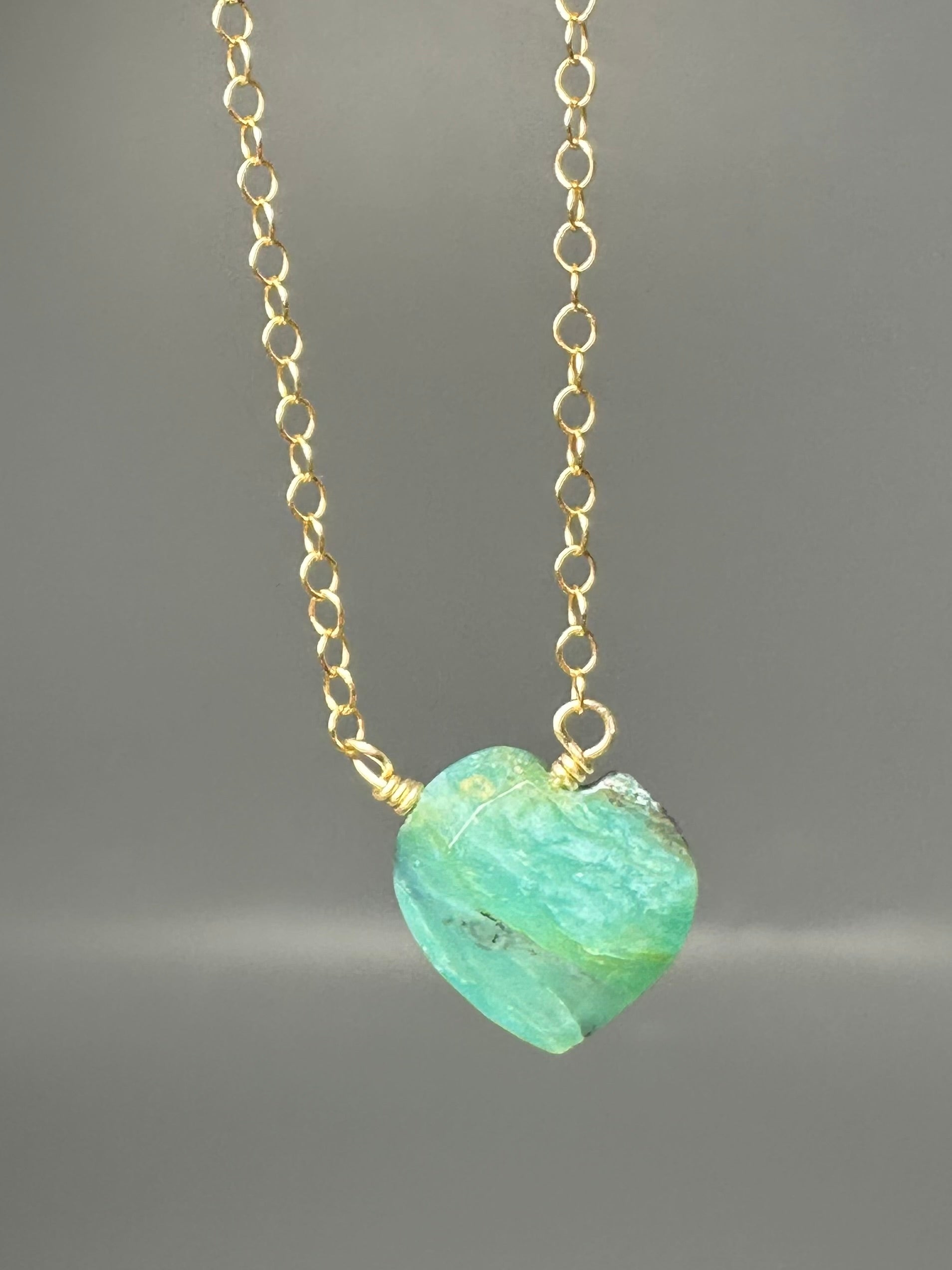 Peruvian Opal Heart Necklace