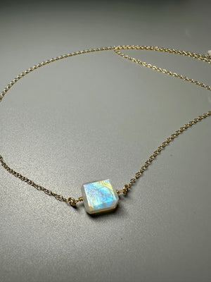 Moonstone Single Stone Necklace