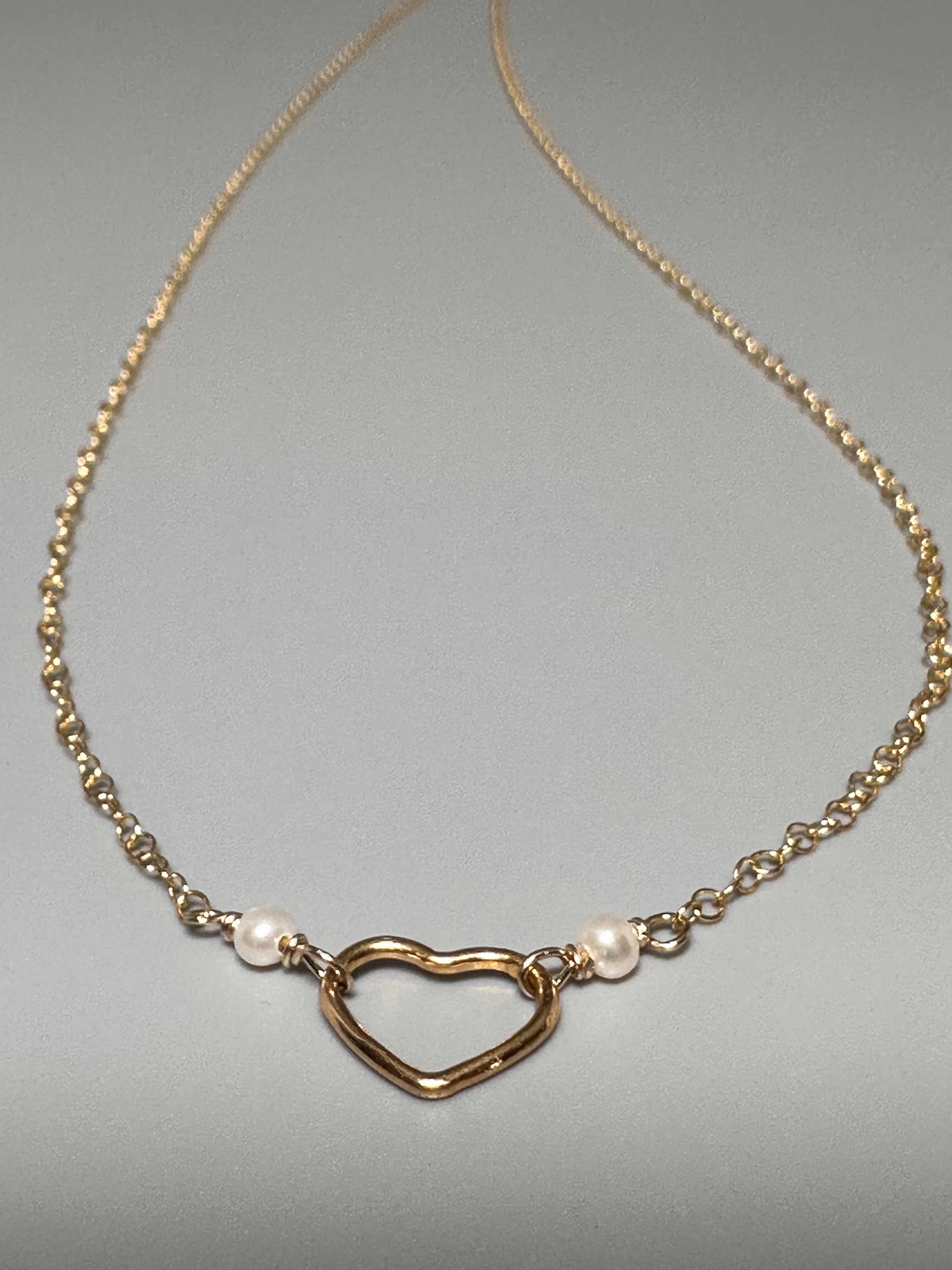 Heart Pearl Necklace