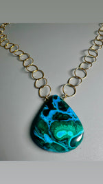 Ocean Chrysocolla Infinity Necklace