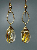Golden Rutilated Quartz Earrings