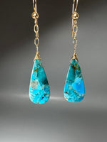 Kingman Turquoise Teardrop Earrings
