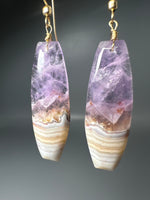 Amethyst Lace Agate Drop Earrings
