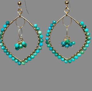 Turquoise Chandelier Earrings