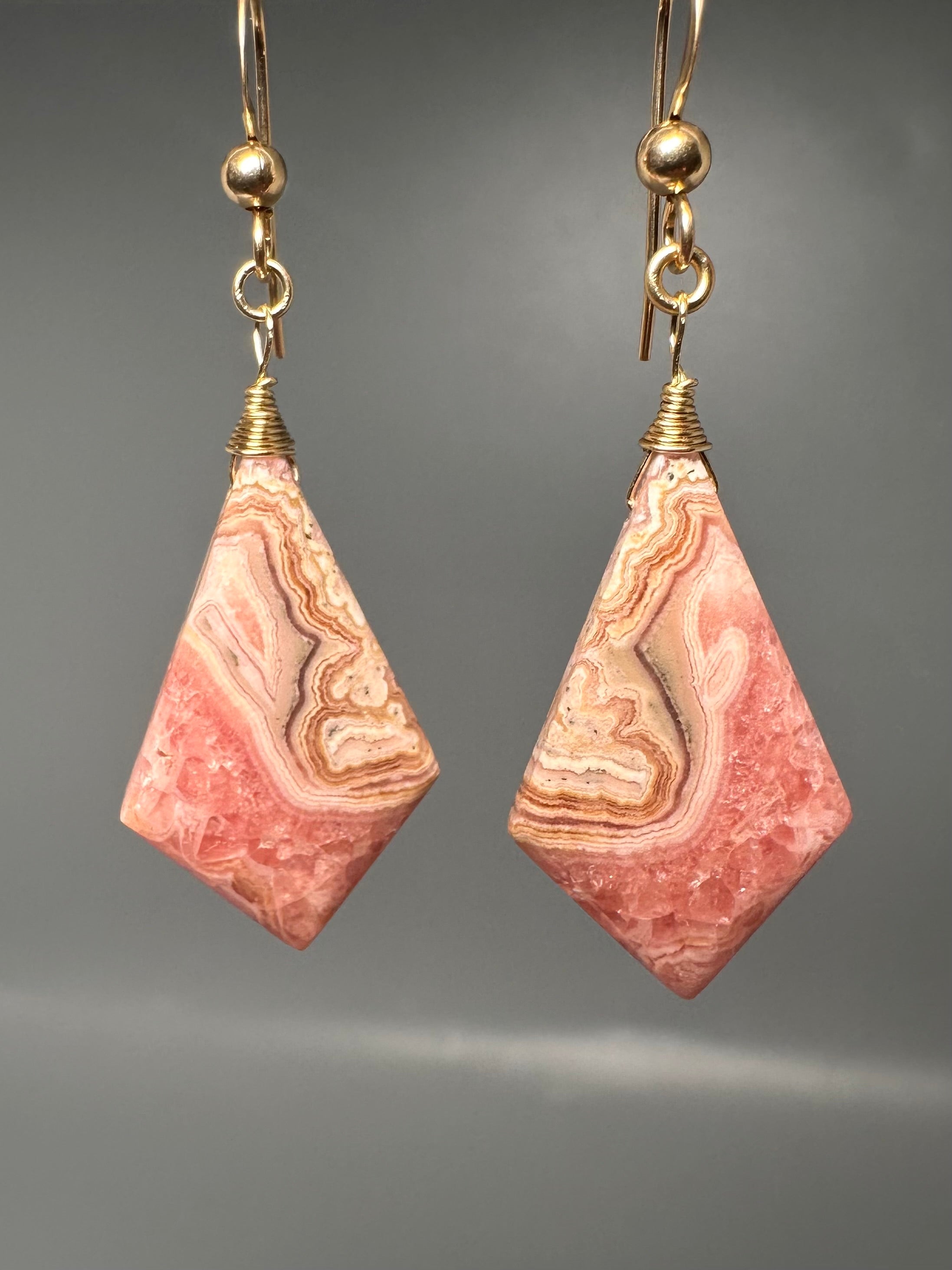 Pair of Rhodochrosite Earrings