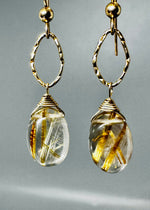 Golden Rutilated Quartz Earrings
