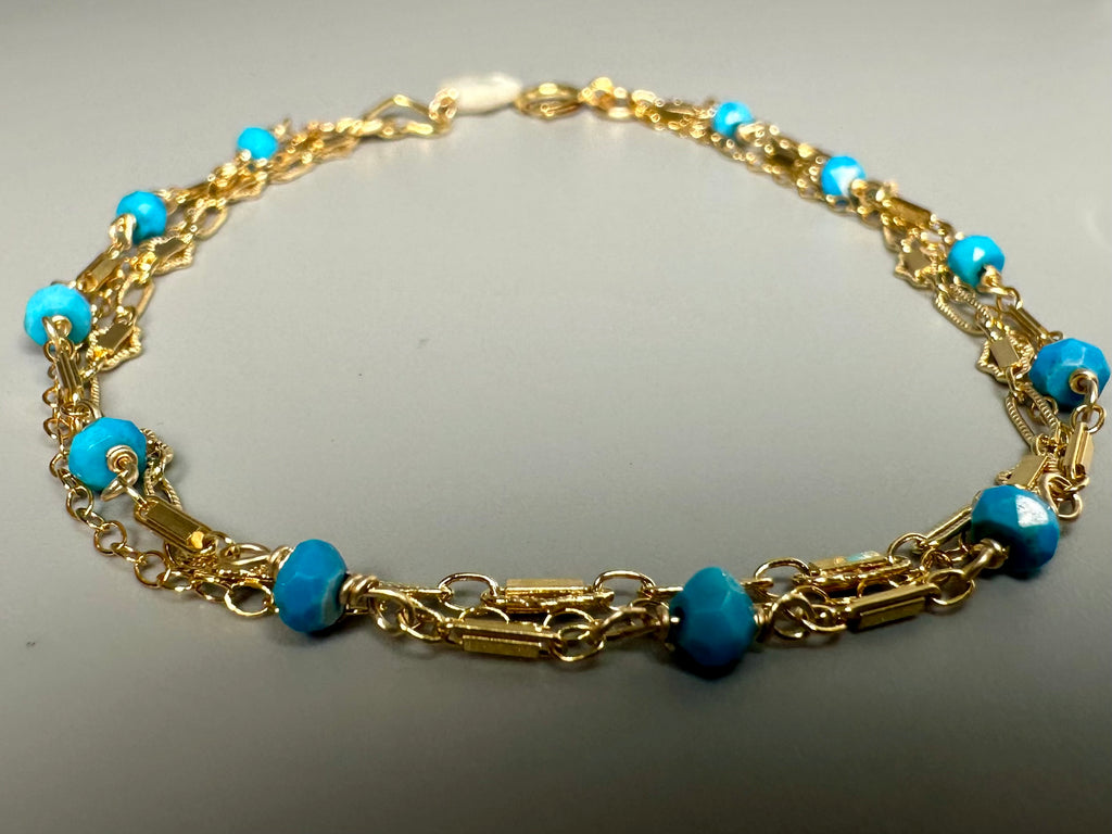 Blue Turquoise Layering Bracelet