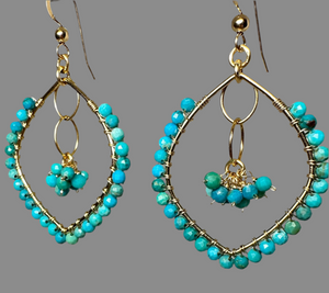 Turquoise Chandelier Earrings