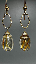 Golden Rutilated Quartz Earrings