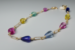 Multi-Color Sapphire Drop Bracelet