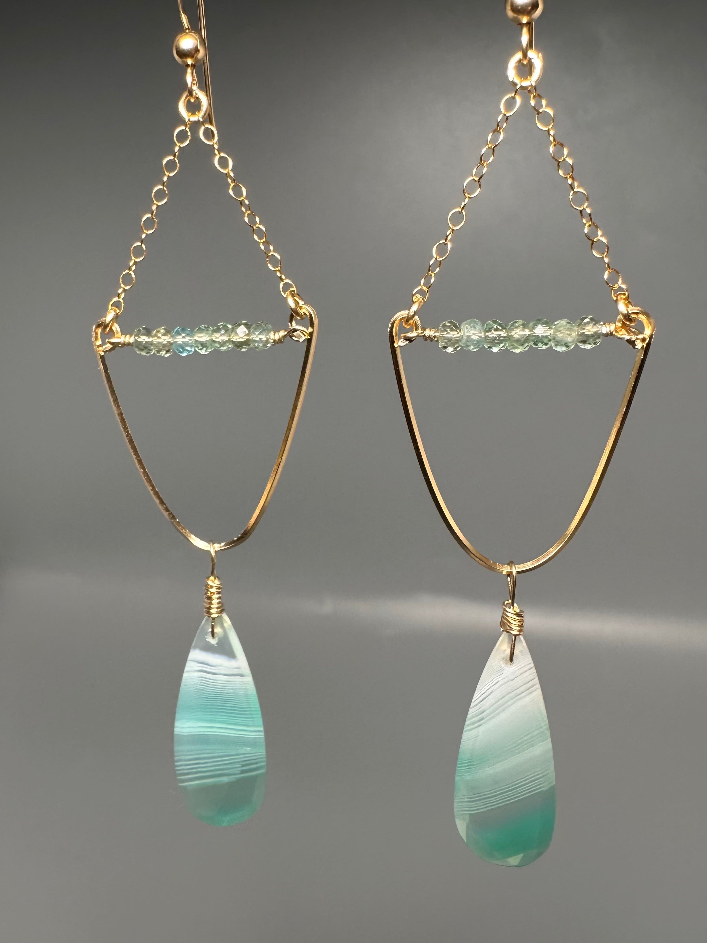 Chalcedony Chandelier Earrings