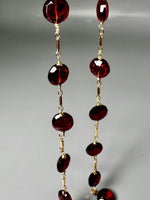 Garnet Coin Layering Necklace