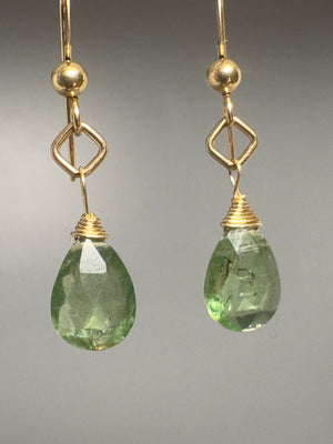 Pair of Green Kyanite Earrings