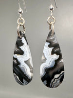 Pair of Plume Agate Earrings