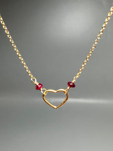 Ruby Heart Necklace