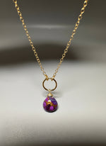 Purple Turquoise Mini Necklace