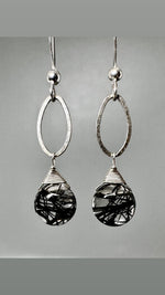 Tourmalinated Quartz Drop Earrings