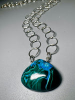 Chrysocolla Malachite Infinity Necklace