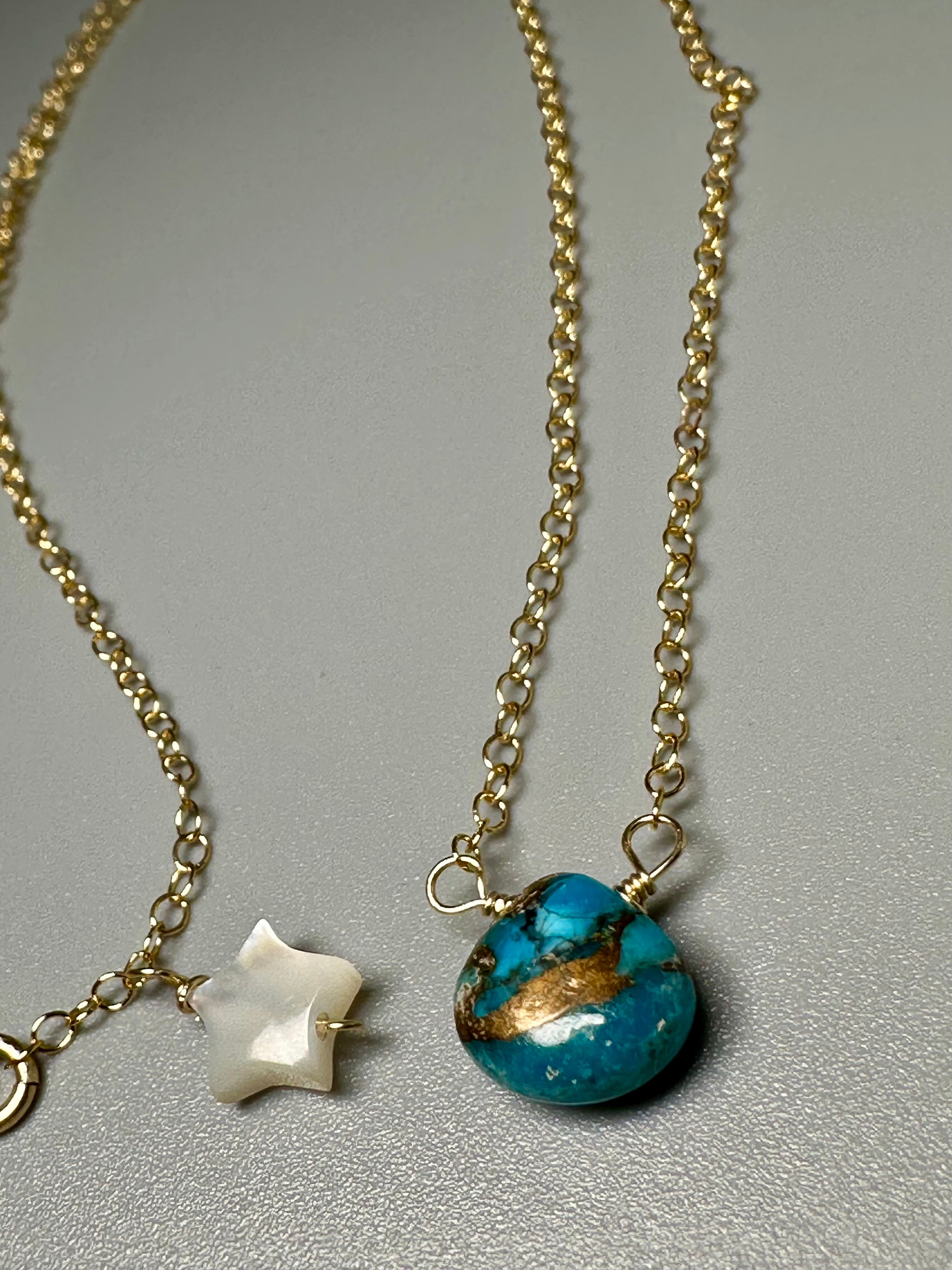 Blue Copper Turquoise Mini Necklace