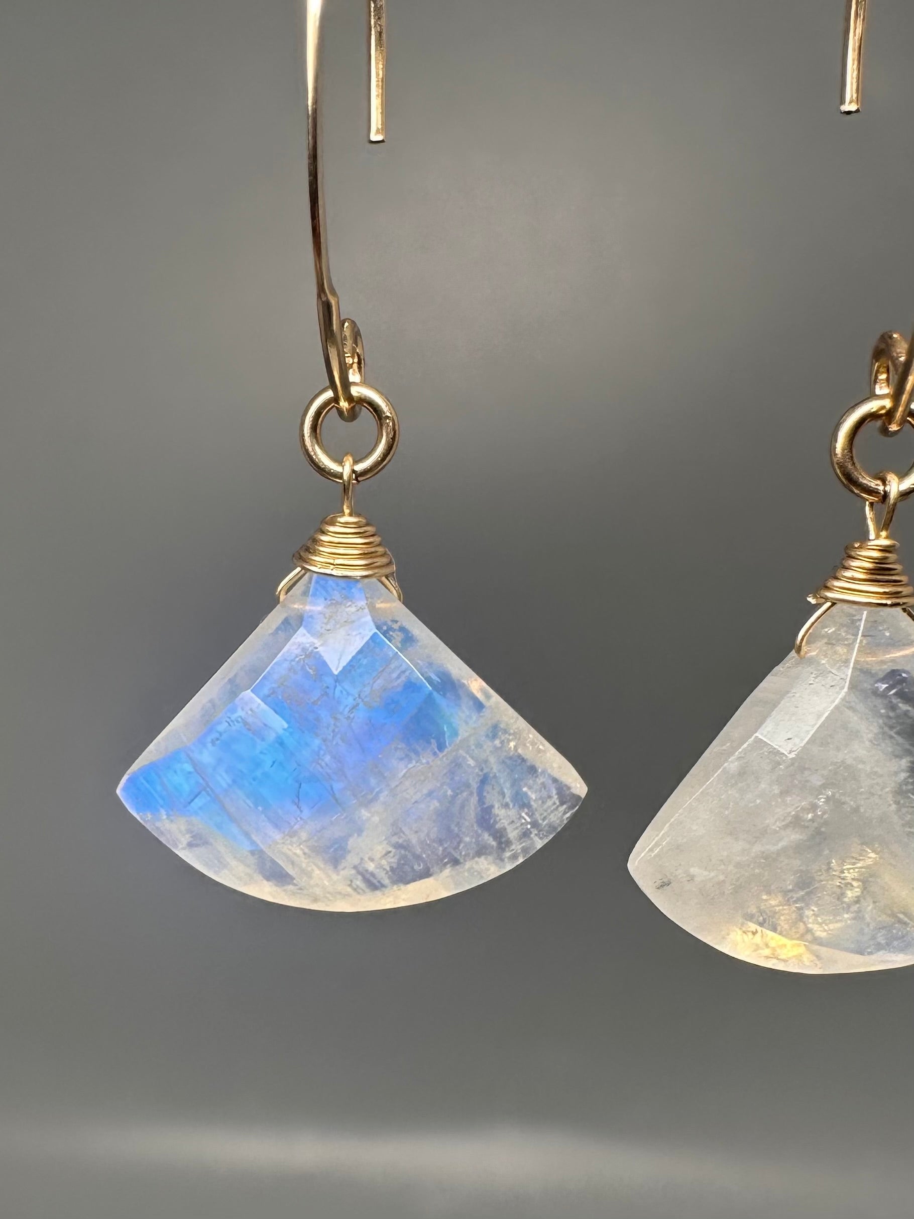Moonstone Fan Earrings