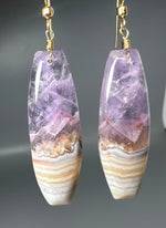 Amethyst Lace Agate Drop Earrings