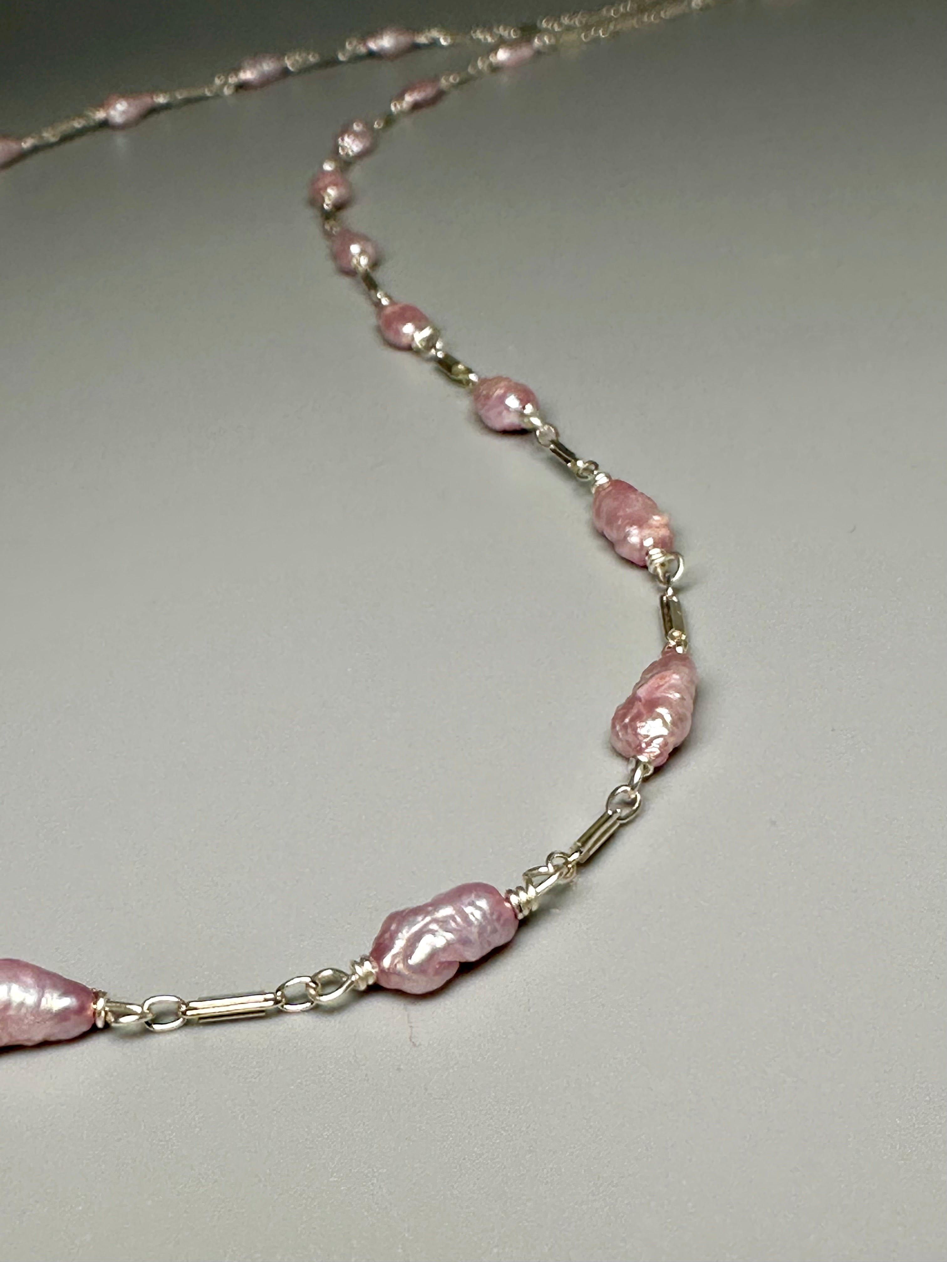 Pink Freshwater Pearl Layering Necklace