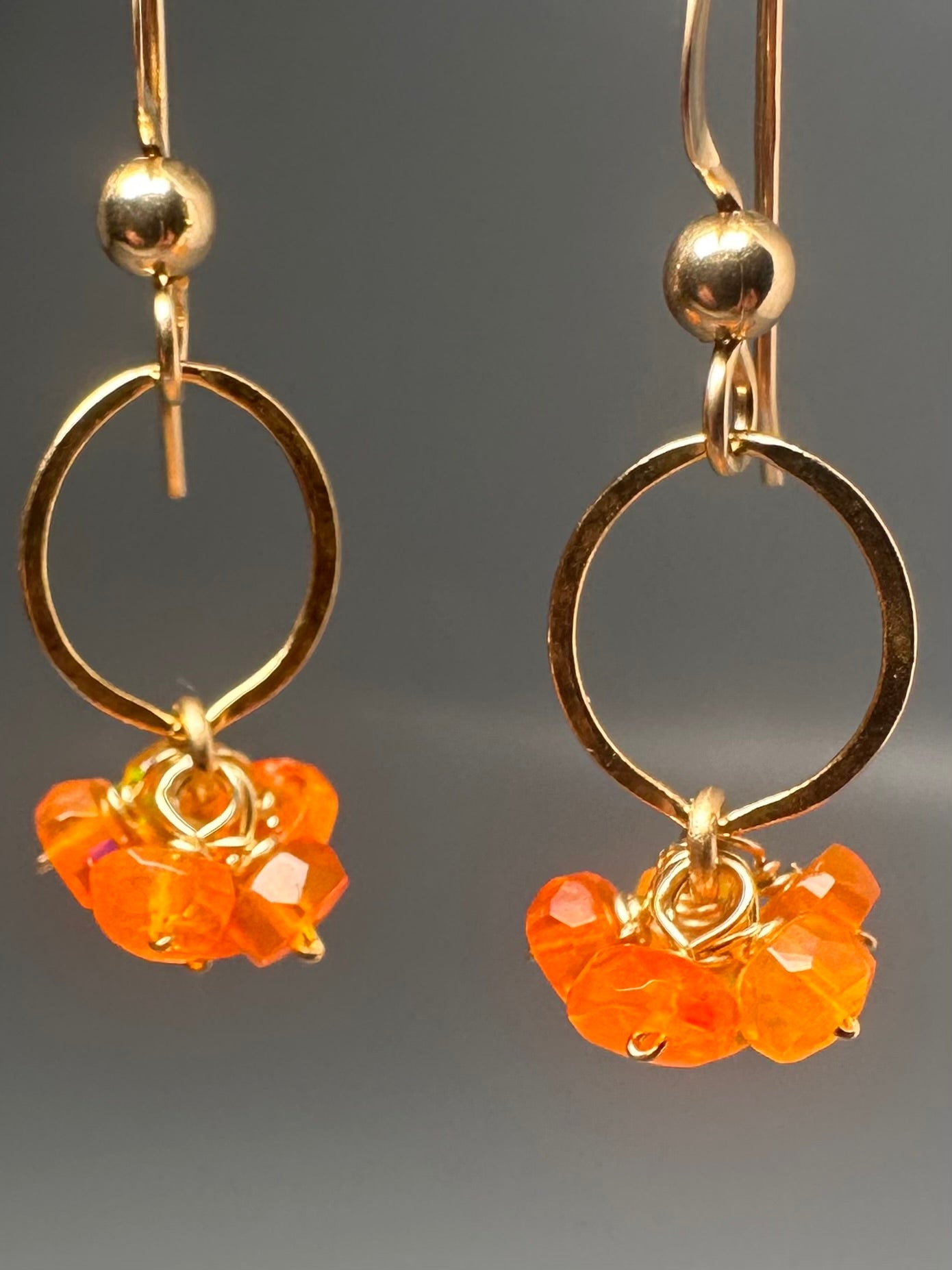 Ethiopian Opal Cluster Earrings