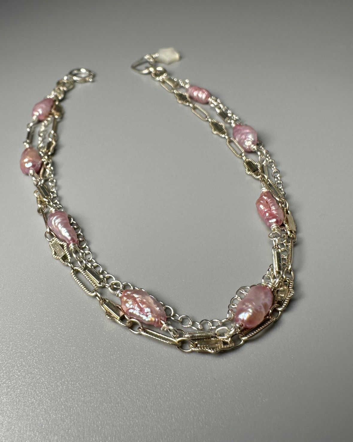 Pink Pearl Layering Bracelet