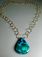 Ocean Chrysocolla Infinity Necklace