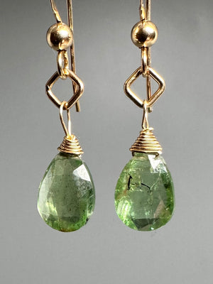 Pair of Green Kyanite Earrings