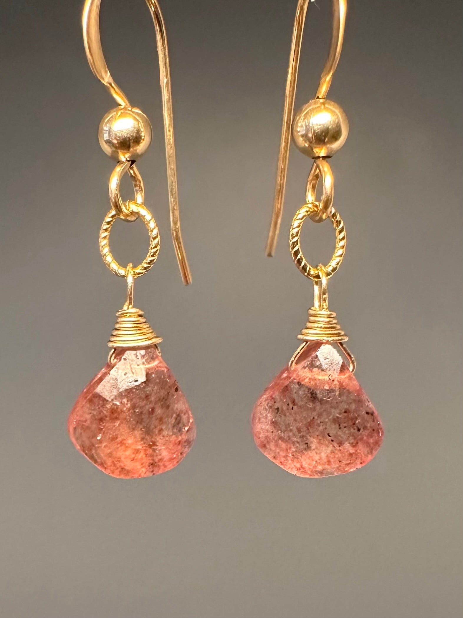Strawberry Quartz Mini Earrings