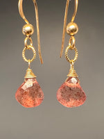 Strawberry Quartz Mini Earrings