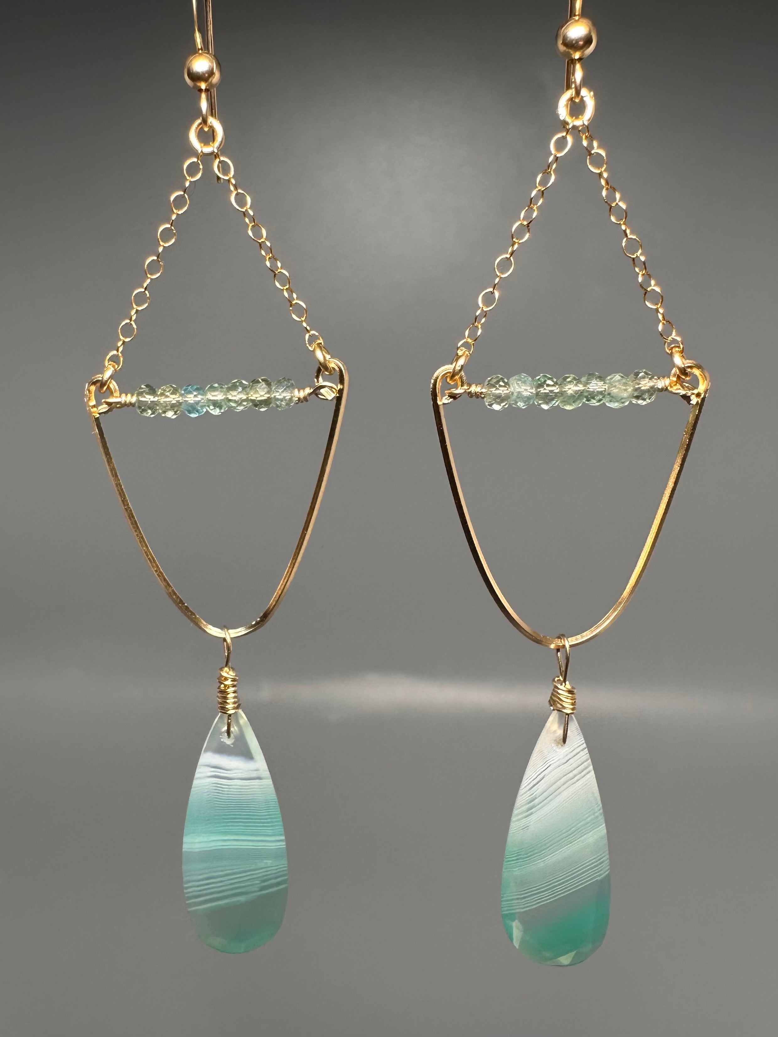 Chalcedony Chandelier Earrings