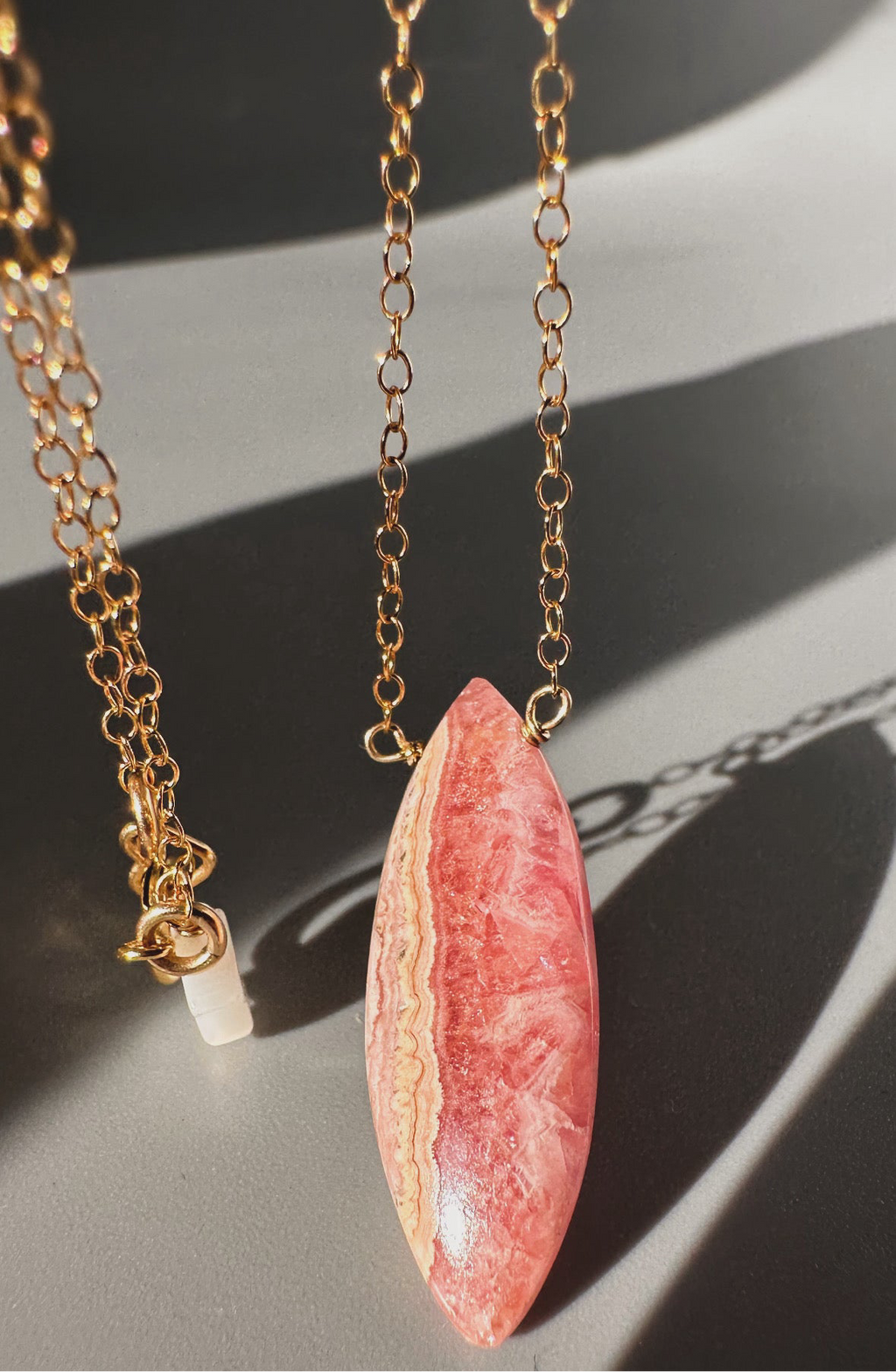 Rhodochrosite Pendant Necklace
