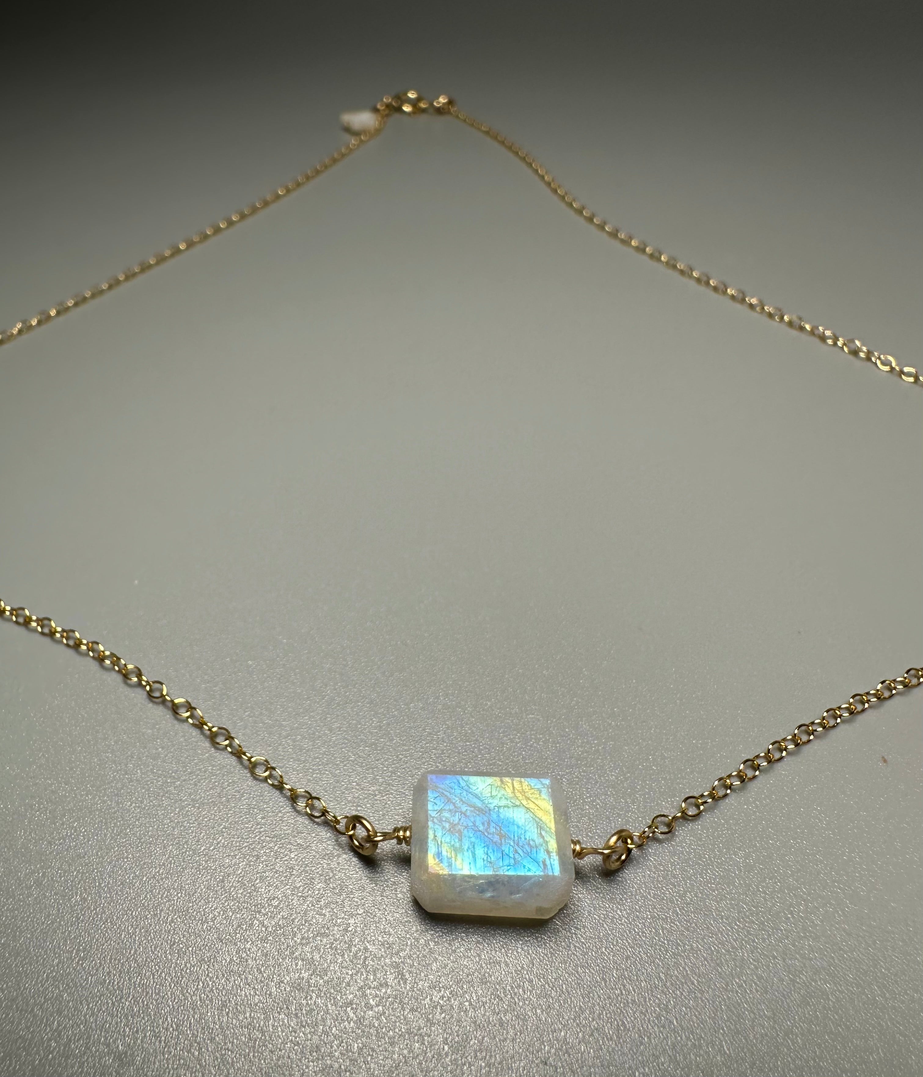 Moonstone Single Stone Necklace