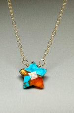 Copper Turquoise Star Necklace