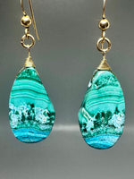 Chrysocolla & Malachite Drop Earrings