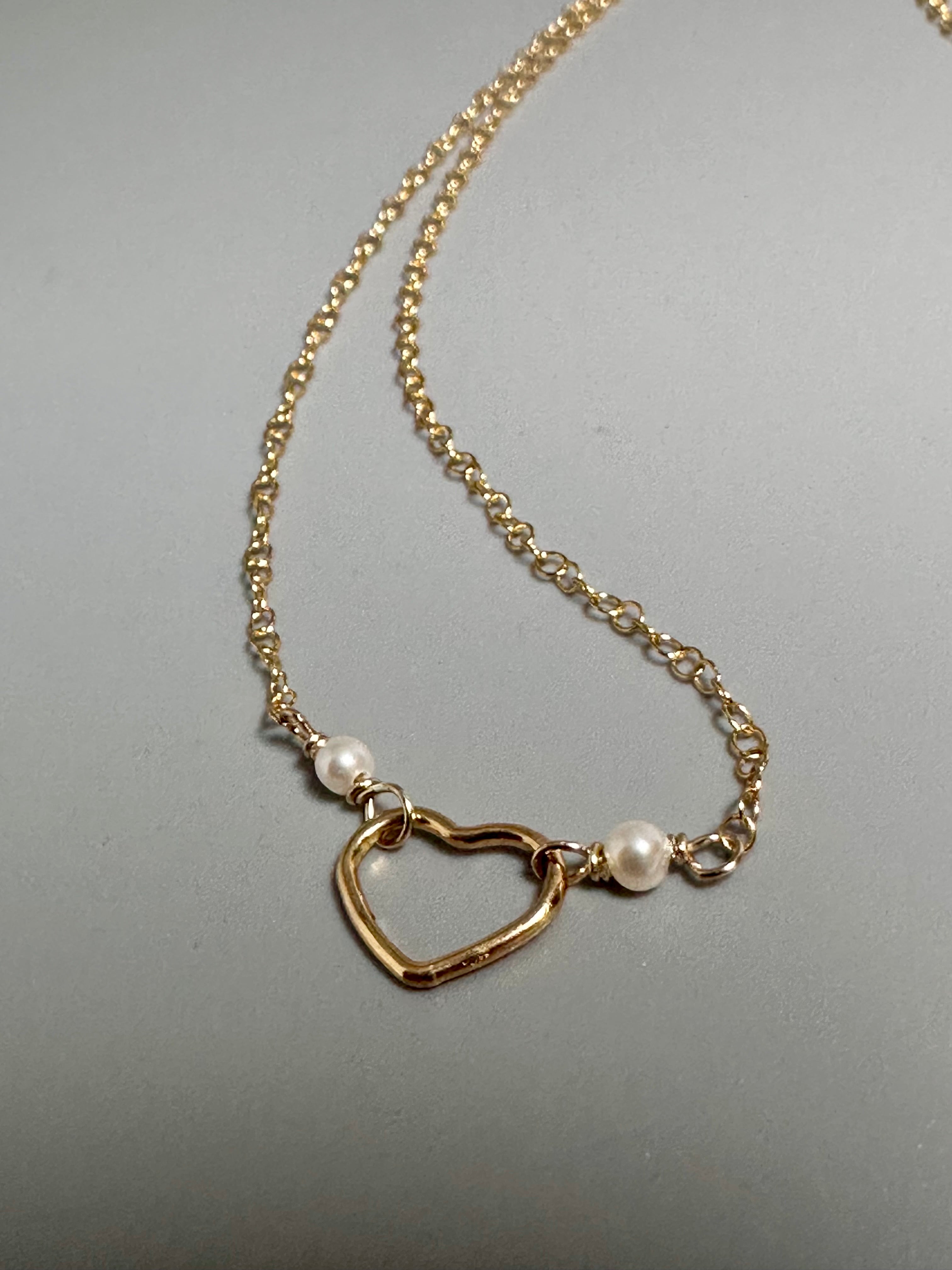 Heart Pearl Necklace