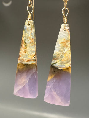 Purple Chalcedony Earrings