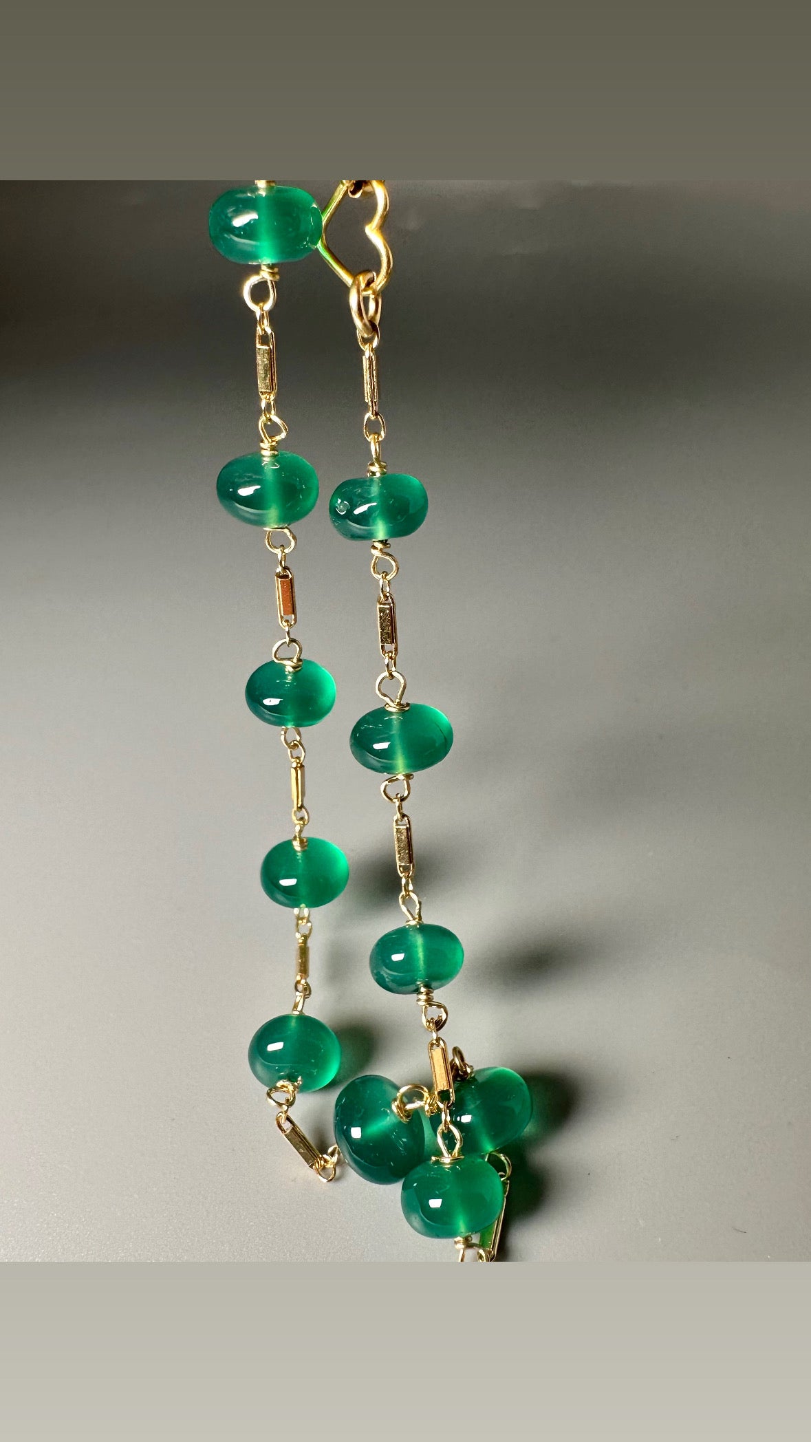 Green Onyx Rondelle Bracelet