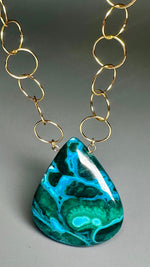 Ocean Chrysocolla Infinity Necklace