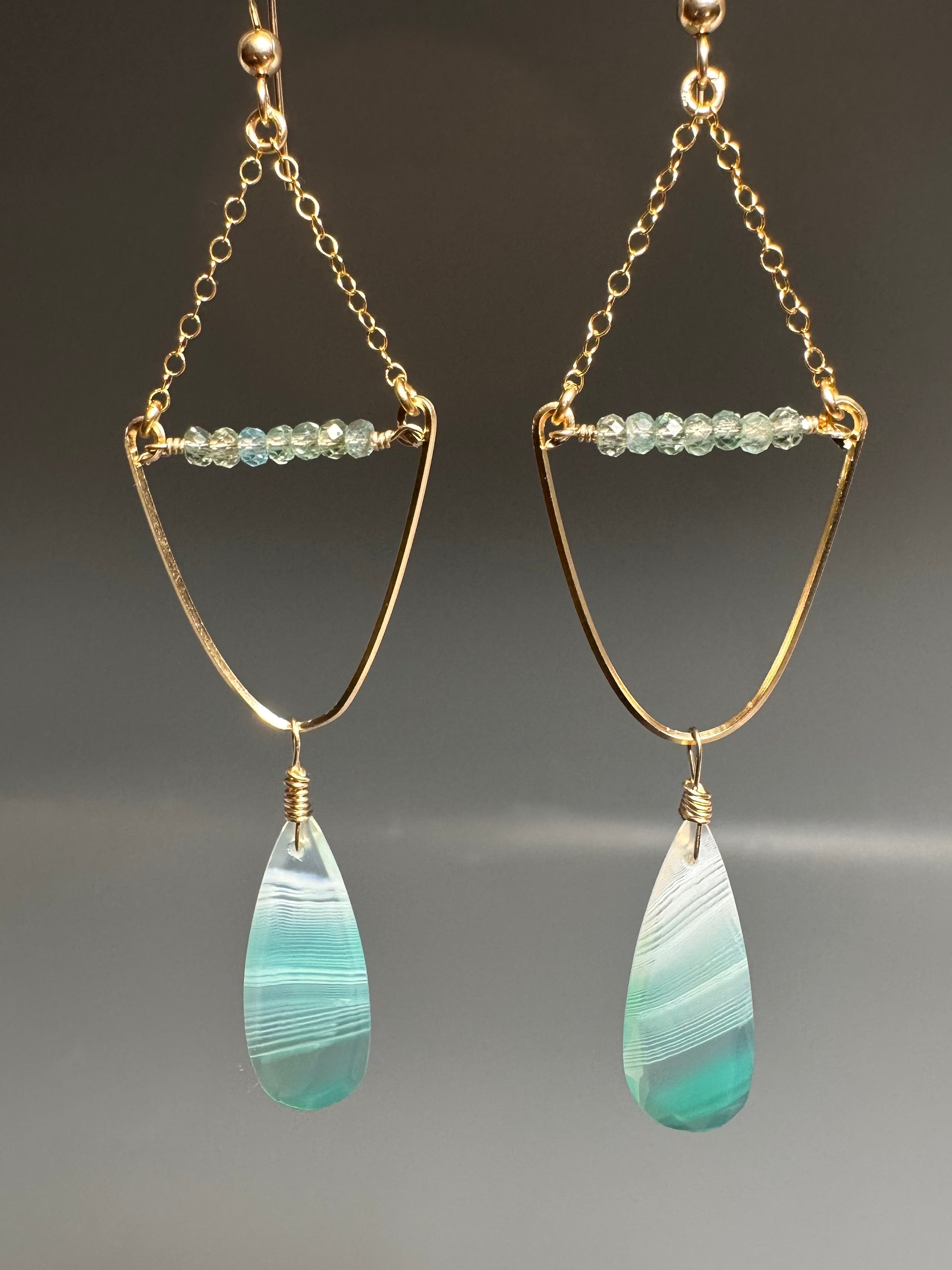 Chalcedony Chandelier Earrings