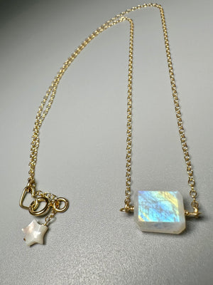 Moonstone Single Stone Necklace