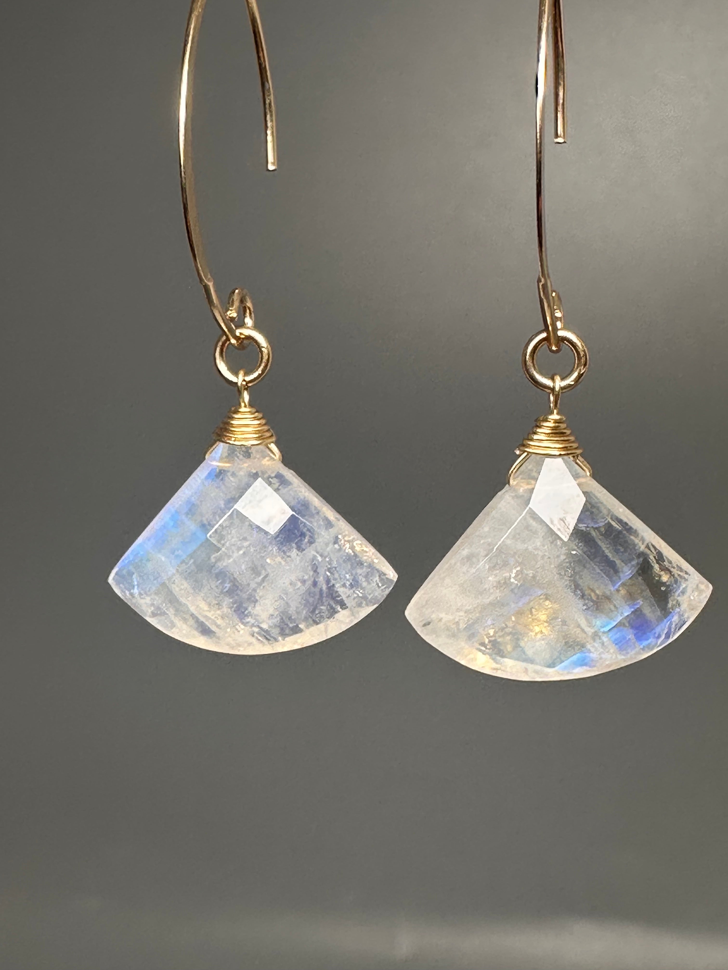 Moonstone Fan Earrings
