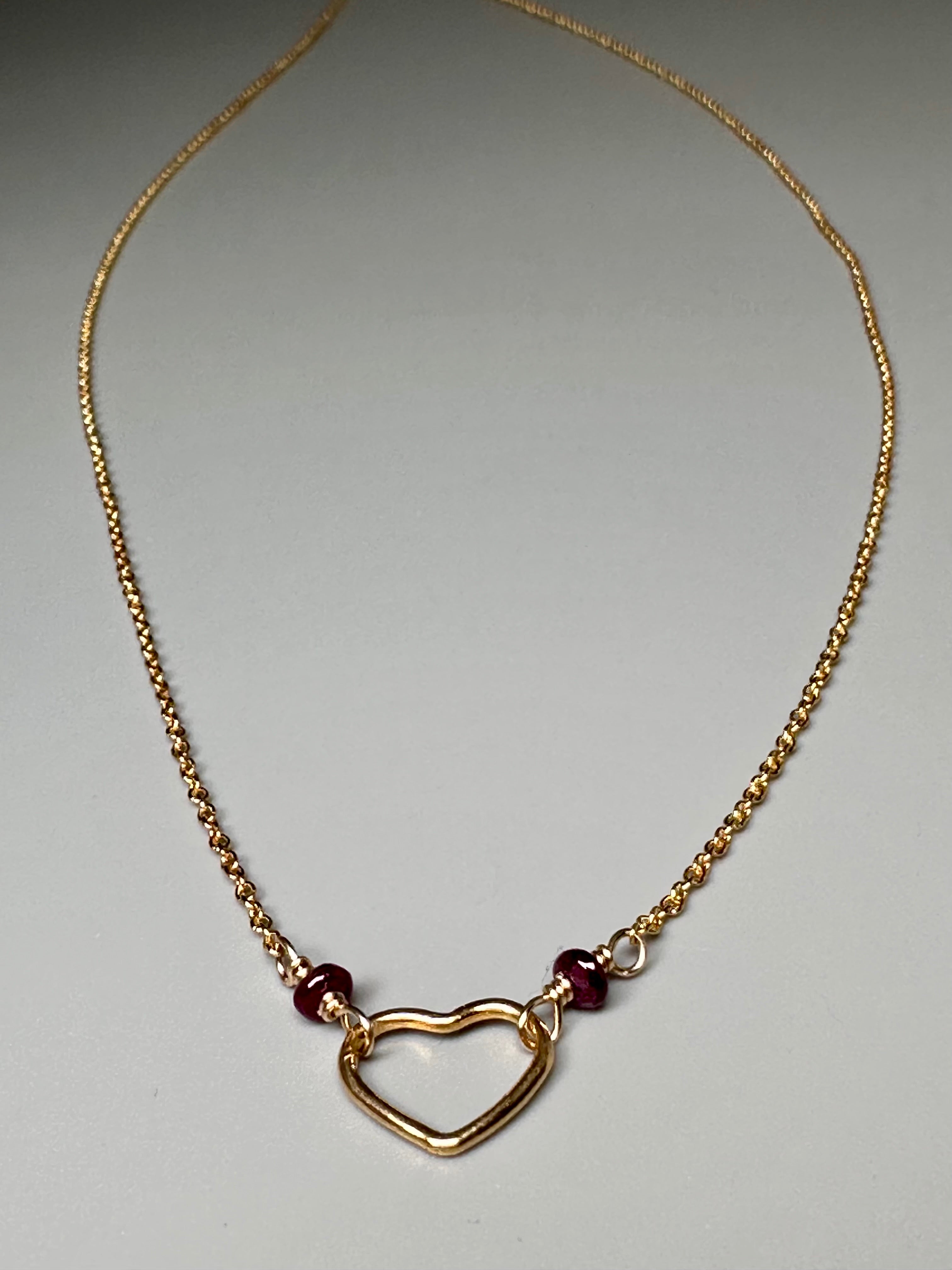 Ruby Heart Necklace