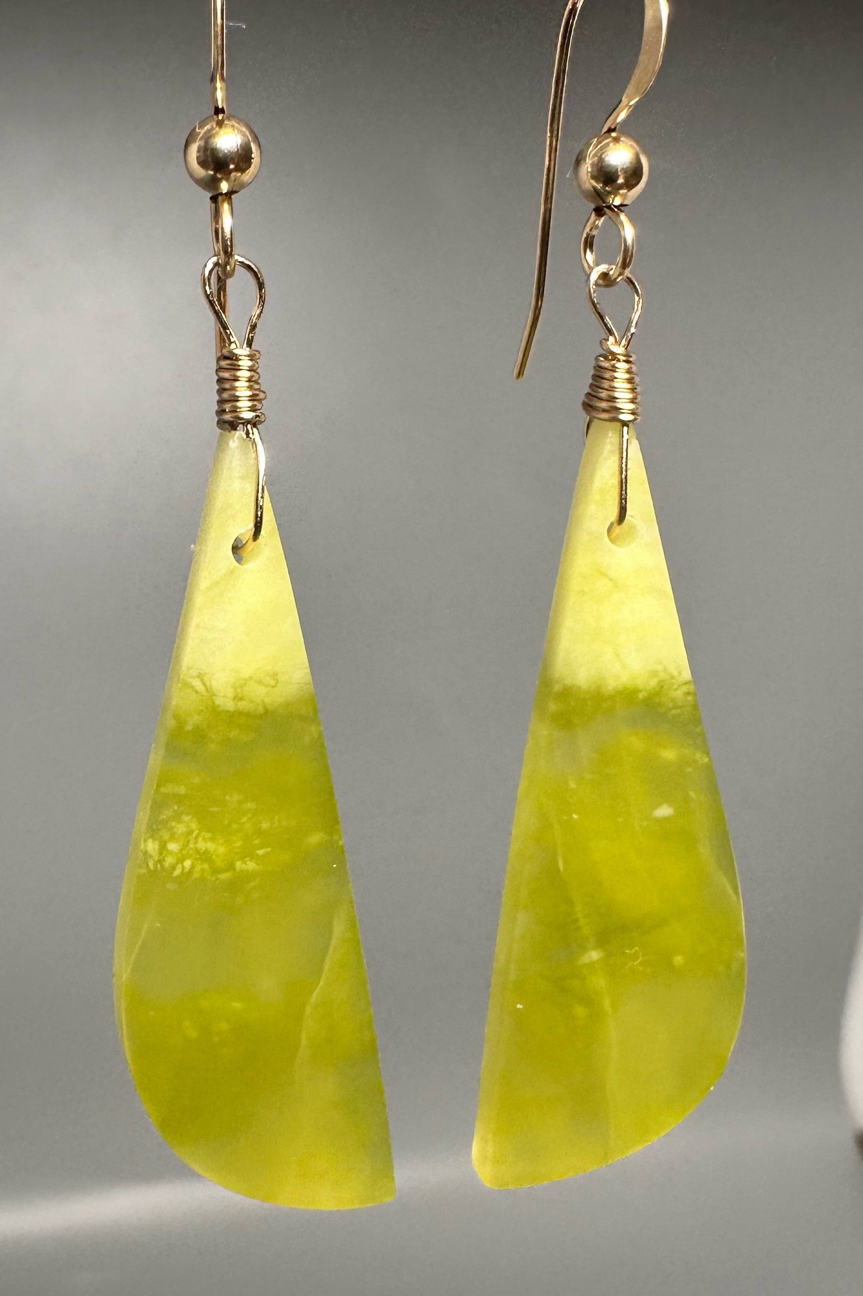 Pair of Chrysoprase Drop Earrings